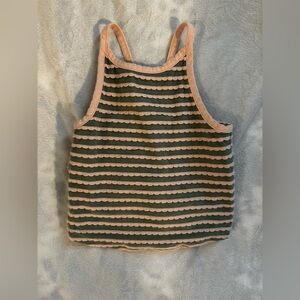 Striped Women's Bag - Pink and Green
